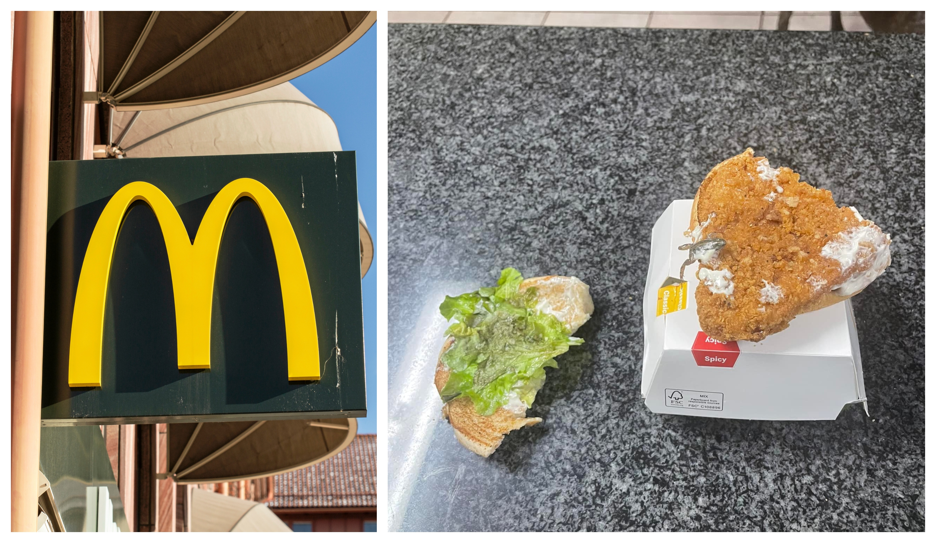 Familjen fick en överraskning när de åt sin måltid från McDonald's.